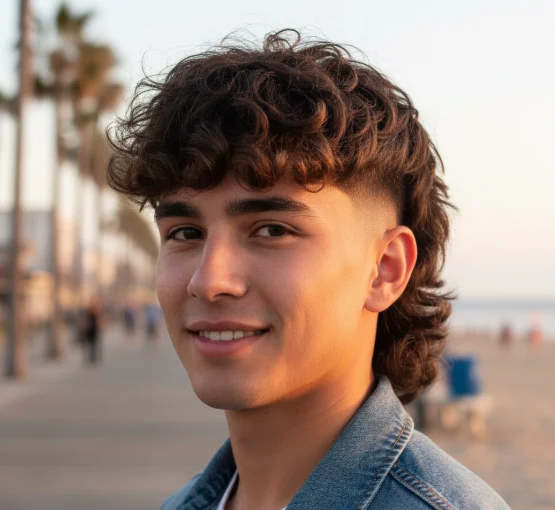 mullet with low taper fade