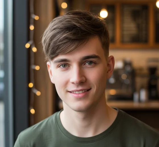 fringe with low taper fade