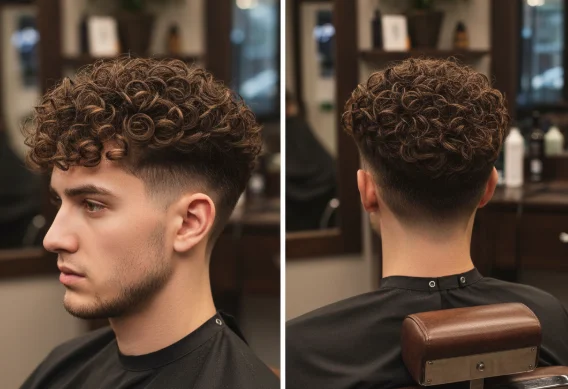 low taper fade curly hair