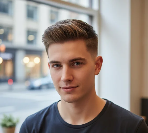 textured crop with low taper fade