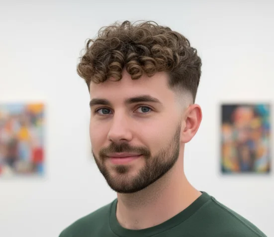 low taper fade perm