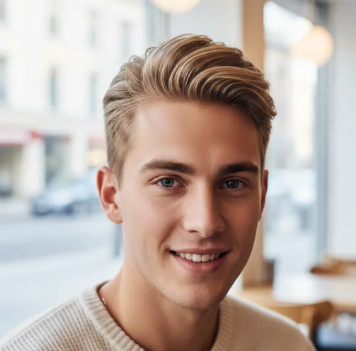 Blond low taper fade