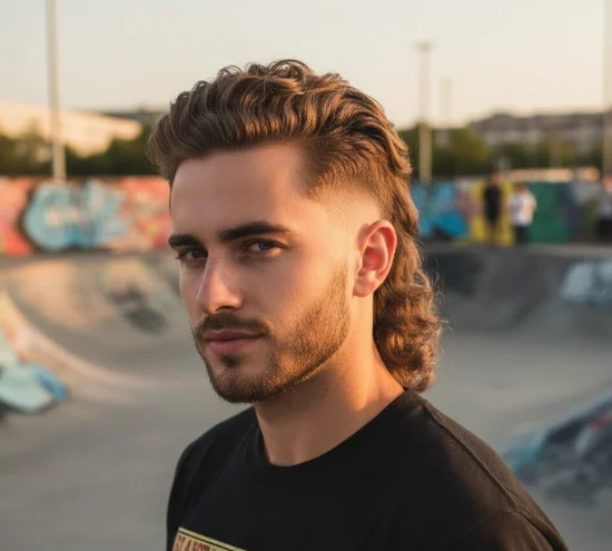 low taper fade mullet